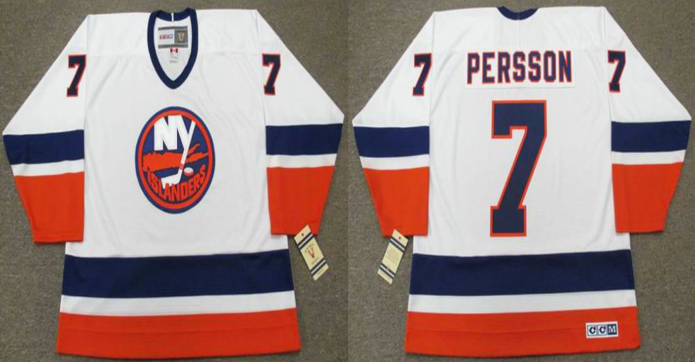 2019 Men New York Islanders 7 Persson white CCM NHL jersey